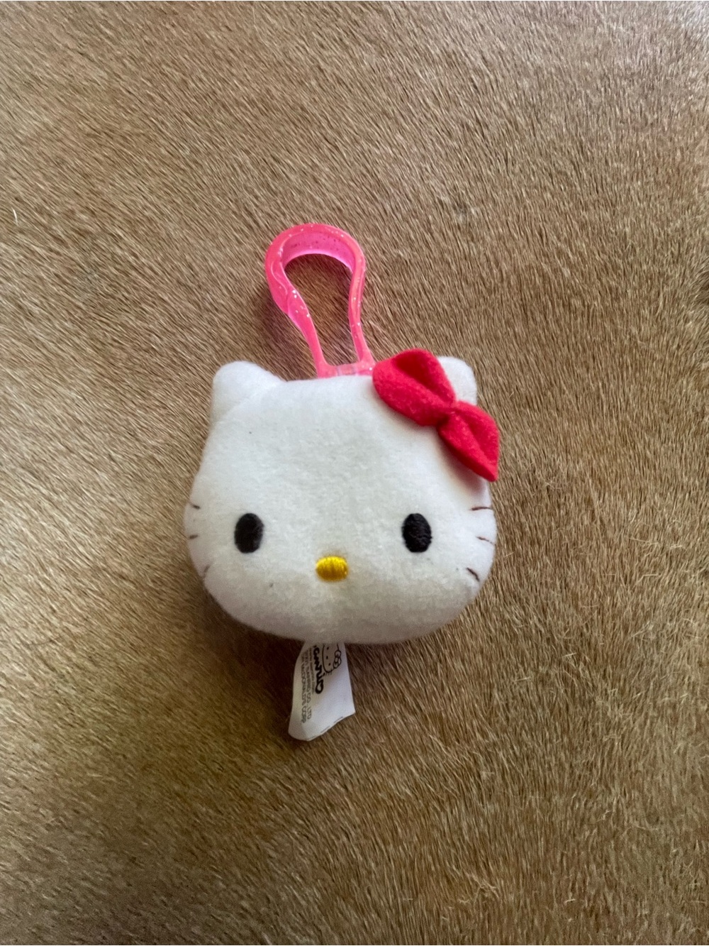Hello Kitty Head Plush Keychain